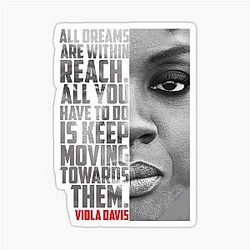 Viola Davis: Sophisticated Elegance in T-Shirt Designs Sticker