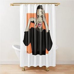 Viola Davis - An illustration by Paul Cemmick Shower Curtain