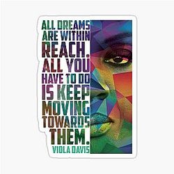 Viola Davis Sophisticated Elegance in Premium T-Shirt Designs Sticker