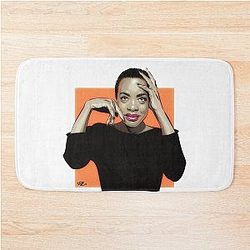 Viola Davis - An illustration by Paul Cemmick Bath Mat