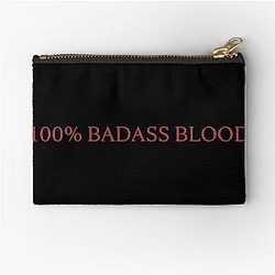 100 Percent Badass Blood V Rising Zipper Pouch
