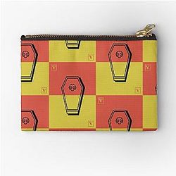 V Rising Design Wooden Zipper Pouch