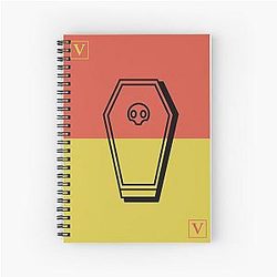 V Rising Design Wooden Spiral Notebook