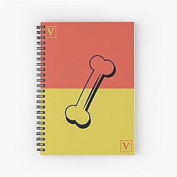 V Rising Design Bone Spiral Notebook