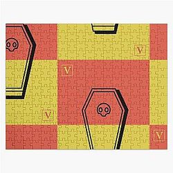 V Rising Design Wooden Coffin Jigsaw Puzzle