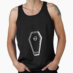 V Rising Design Wooden Vampire Coffin Tank Top