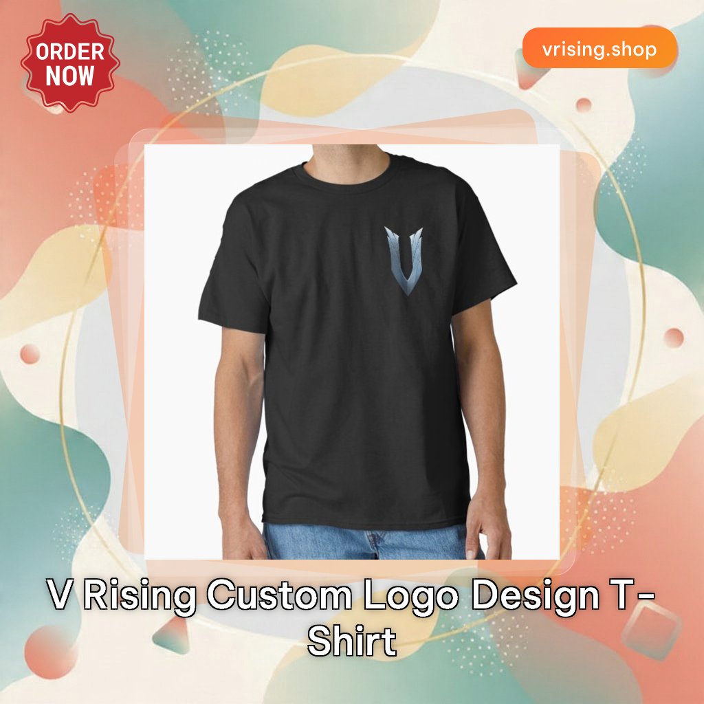 V Rising Custom Logo Design T-Shirt