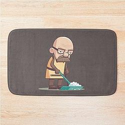 Walter White sweeping floor Bath Mat