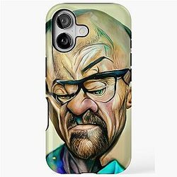 Breakin Bad Walter White aka Heisenberg portrait 4 AI generated tough case