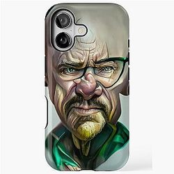 Breaking Bad Walter White aka Heisenberg portrait 1 - AI generated art iPhone Case