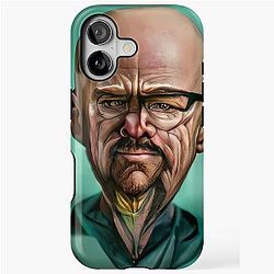 Breakin Bad Walter White Heisenberg Portrait 2 AI Generated Art iPhone Case