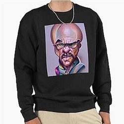 Breakin' Bad Walter White aka Heisenberg Portrait 3 - AI Generated Art Pullover Sweatshirt