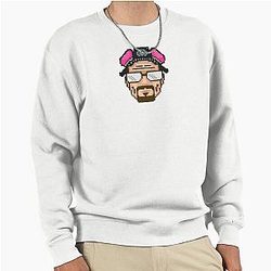 Walter White Pixel Art Pullover Sweatshirt