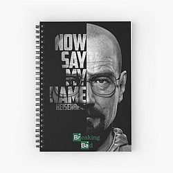 Black and white Walter Braking Bad quote Spiral Notebook