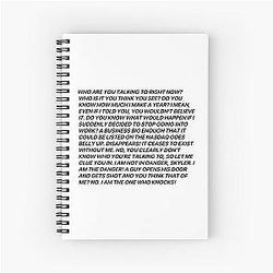 Walter White Speech Spiral Notebook