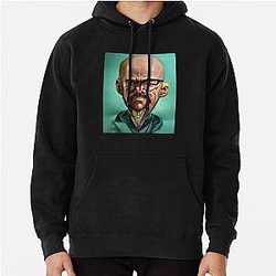 Breakin Bad Walter White aka Heisenberg Portrait 2 - AI Generated Art Pullover Hoodie
