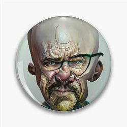 Breakin' Bad Walter White aka Heisenberg portrait 1 - AI generated art Pin