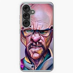 Breakin Bad Walter White aka Heisenberg portrait 3 - AI generated art Samsung Galaxy Soft Case