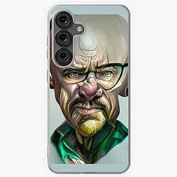 Breakin Bad Walter White aka Heisenberg portrait 1 AI generated art Samsung Galaxy Soft Case