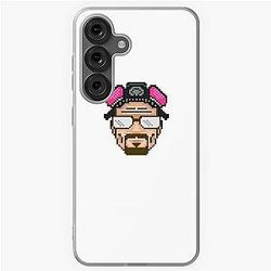 Walter White pixel art Samsung Galaxy case