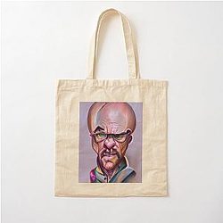 Breakin' Bad Walter White aka Heisenberg Portrait 3 - AI generated art Cotton Tote Bag