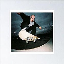 Walter White Skateboarding Poster