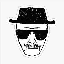 Breaking Bad Walter White Heisenberg face sticker