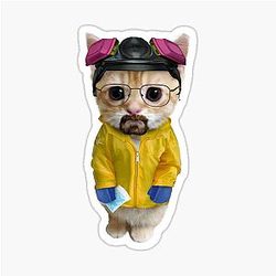 Walter White in hazmat suit Sticker