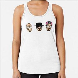 Walter White Pixel Art Racerback Tank Top