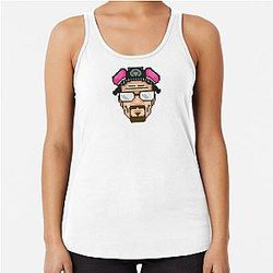 Walter White Pixel Art Racerback Tank Top