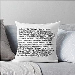 Walter White "I Am The One Who Knocks") Throw Pillow