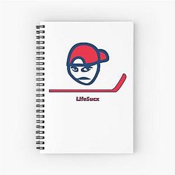 Washington Capitals Colors Angry Guy Spiral Notebook