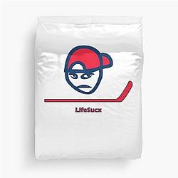 Washington Capitals Colors Angry Guy Duvet Cover