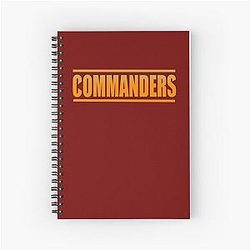 Washington Commanders Football Shirt NFL Spiral Notebook