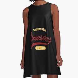Art Washington Commanders A-Line Dress