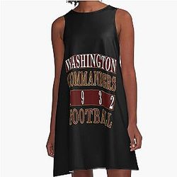 Art - Washington Commanders A Line Dress