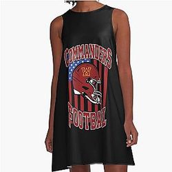 Art Washington Commanders A-Line Dress