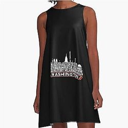 Art Washington Commanders A-Line Dress