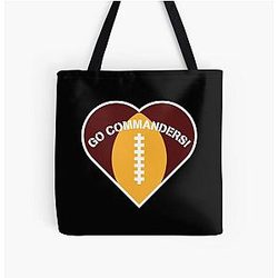 Art Washington Commanders All Over Print Tote Bag