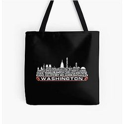 Art Washington Commanders All Over Print Tote Bag