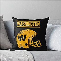 washington commanders helmet throw pillow