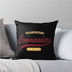 Art Washington Commanders Throw Pillow