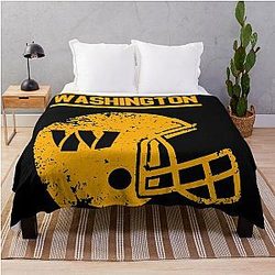 Washington Commanders Helmet Throw Blanket