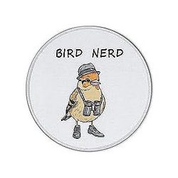 Bird Nerd Mouse Pad with Stitched Edge Non-Slip, Bird Lover Gifts, Funny Birding Wildlife Mouse Mat for Computer Laptop Office Desk Accessories 8.6x8.6 in
