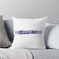 Water Park Logo Entertainment Throw Pillow