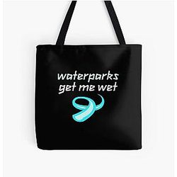 Waterparks Get Me Wet All Over Print Tote Bag