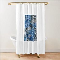waterparks crying over it painting Shower Curtain