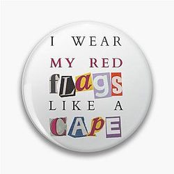 Red Flags Like a Cape Waterparks Pin