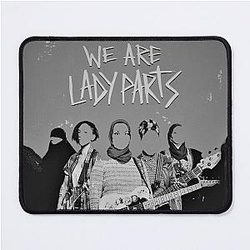 Ladyparts logo print painting comedy feminism empowerment women mouse pad