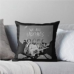 We Are Lady Parts Logo Print Painting Feminism Comedy Mask Bag Empowerment Throw Pillow